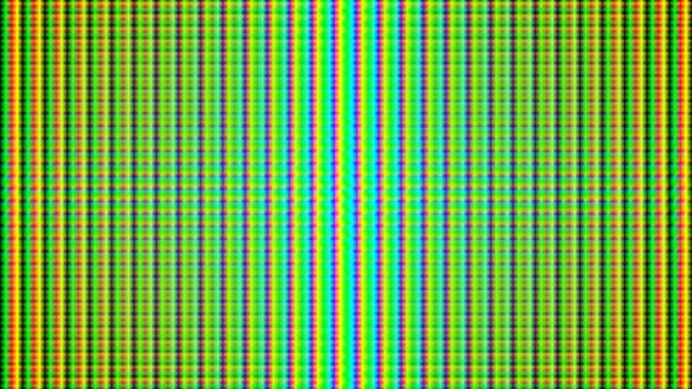 Abstract psychedelic trippy colorful background. RGB grid of pixels digital screen. vector