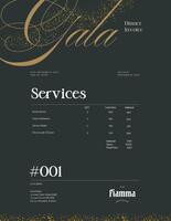 gala dinner invoice template design ideas
