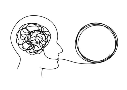 continuo uno línea dibujo ilustrando un negocio concepto de superar obstáculos un camino líder mediante un confuso, enredado forma y emergente claramente en el otro lado. vector
