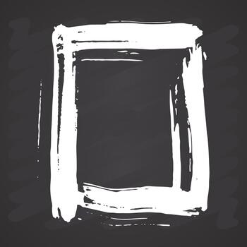 White square frame on black background vector