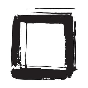 Black abstract square frame vector