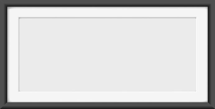 Empty picture frame with white mat for design vector