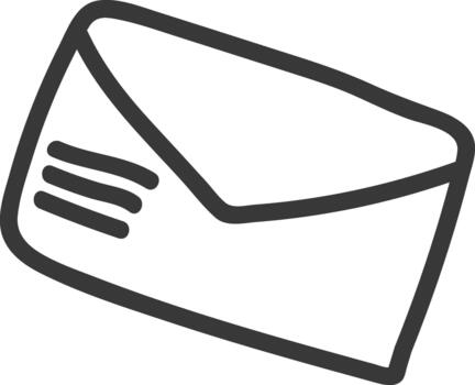 Envelope icon representing email and messaging communication vector