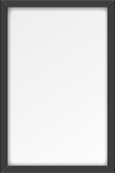 Empty black frame with blank white copy space vector