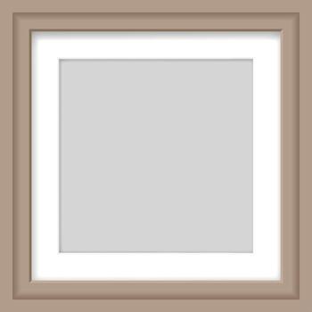 Square brown picture frame presenting empty space vector