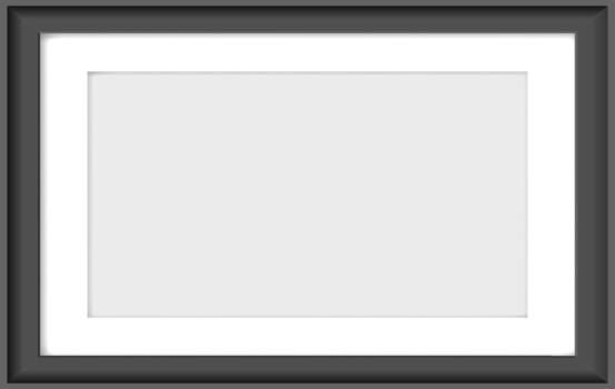 Blank horizontal picture frame with empty space vector