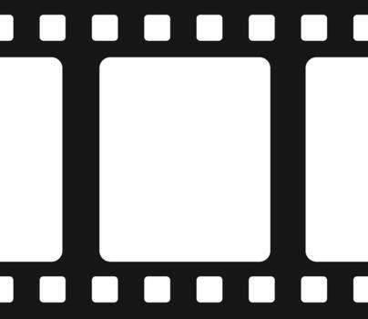 Film strip showing empty blank frames for content vector