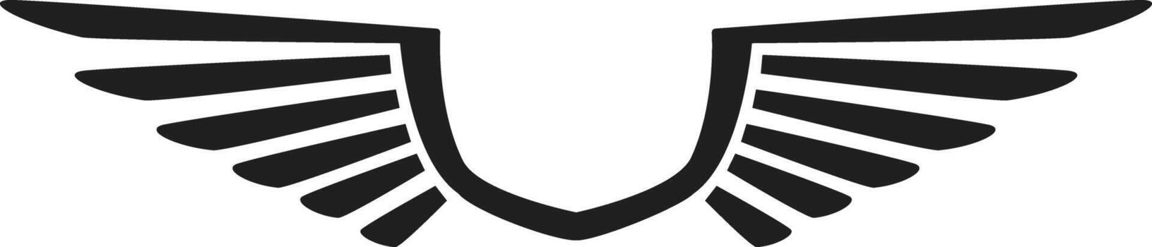 Winged shield design representing protection and freedom vector