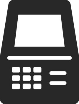 Point of sale terminal icon processing payment transactions vector