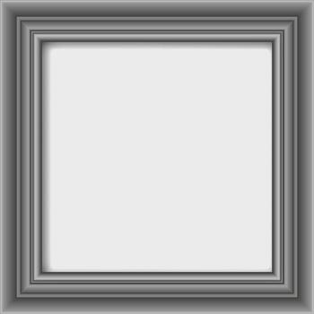 Empty grey picture frame with blank white copy space vector