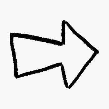 Chalk doodle arrow stroke, rough charcoal texture, pencil sketch line with soft grain, crayon strip highlight, subtle scribble and distressed gritty surface. vector