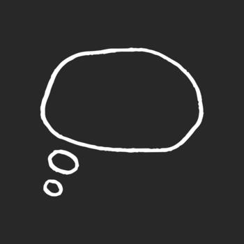 Speech bubble drawn with charcoal lines and subtle pencil shading. Crayon scribbles and marker strokes, hand drawn texture. Text box chalkboard space for text. vector