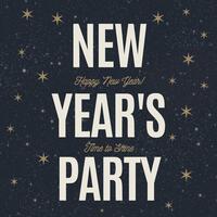 new year party invitation square template