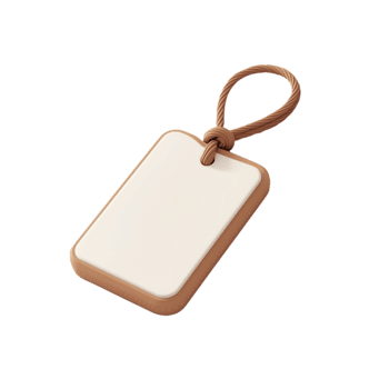 vuoto rettangolare etichetta con corda ciclo continuo isolato su trasparente sfondo png