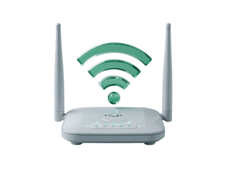 draadloze internet verbinding getoond Aan een modem router geïsoleerd Aan een transparant backdrop png