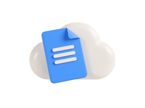 documento y datos administración en nube servidor tecnología 3d representación aislado transparente antecedentes png