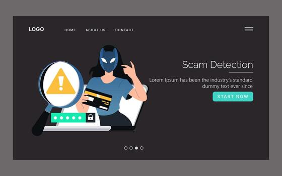 Cybersecurity Alert with Masked Hacker Illustration vector