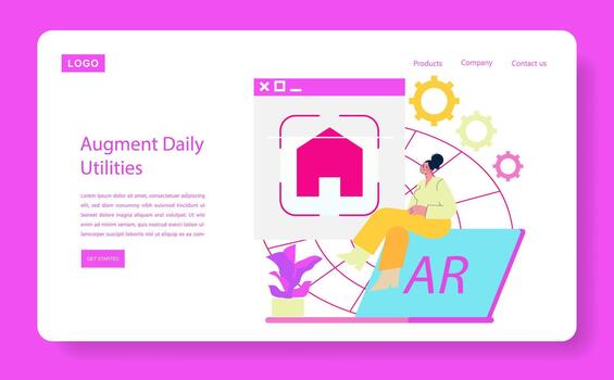 aumentado realidad tecnología con innovador interfaz vector