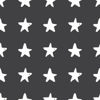 A pattern with white stars on a dark background vector