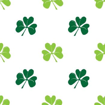 sin costura modelo con cuatro hojas trébol vector