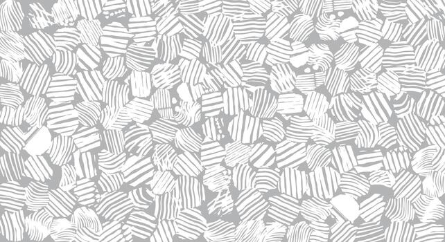 Abstract hand drawn imperfect dense line textured polka dot pattern, Japanese and tribal wood carving, block print organic background for textile, carpet. vector