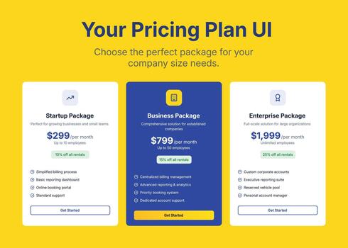 fijación de precios plan ui diseño vector