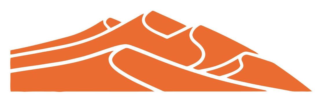 Sand Dune Illustration With Retro Color Scheme vector