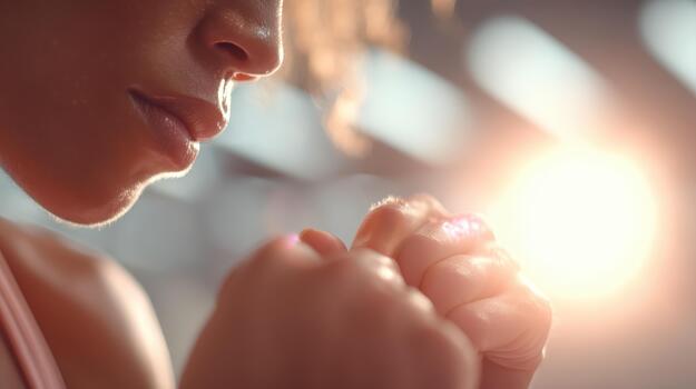 Empower your boxing journey with this showcasing focused individual preparing for exercise, embodying wellness and determination in every punch photo
