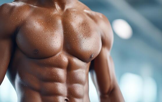 esculpido físico vitrinas Dedicación a gimnasio entrenamientos y ejercicios, enfatizando bienestar y aptitud física. esta capturas esencia de difícil trabajo y compromiso a sano estilo de vida foto