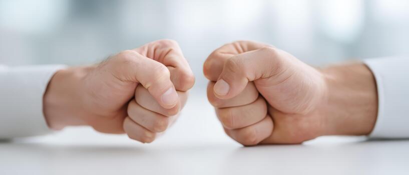 Collaboration and agreement are essential for any corporate team to thrive, as shown by these hands symbolizing unity and determination in business environment photo