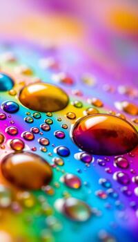 High-tech abstract background with the dense bubble field and the central light from the splash photo