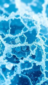 Detailed shot of a mosaic pattern on the ice surface emphasizing the sharp edges photo