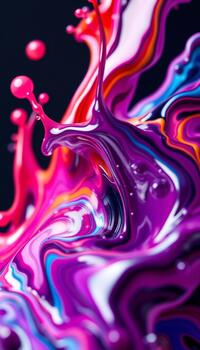 Abstract background emphasizing the intricate web of bright lines and vibrant color sections photo