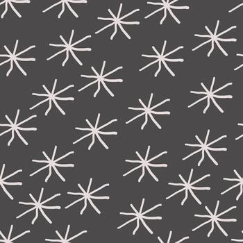 seamless pattern with snowflakes in hand drawn style vector
