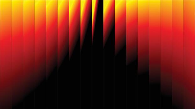 Abstract vertical gradient bars in fiery red and bright yellow tones vector