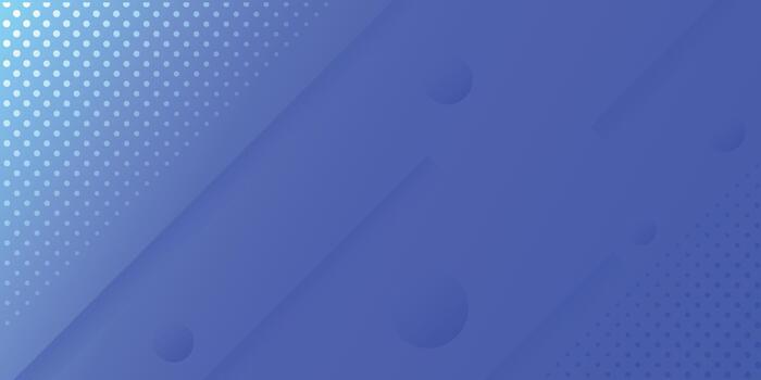 Blue abstract geometric background design features a dynamic gradient with circles, diagonal lines, and a modern halftone dot pattern vector