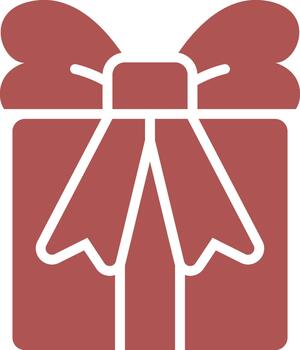 Gift box - solid icon vector