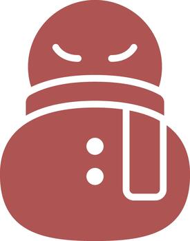 Snowman - solid icon vector