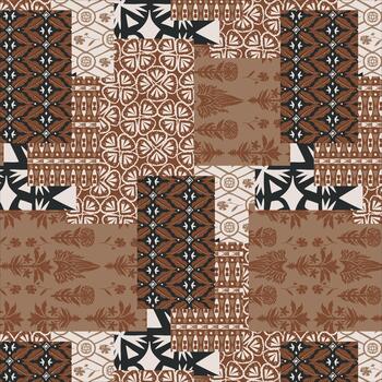 labor de retazos modelo con geométrico adornos vector