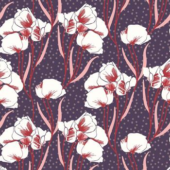 iris botánico floral modelo antecedentes en puntos vector