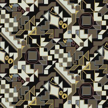 Abstract geometric pattern on black background. vector