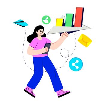 Modern design illustration of send business data vector