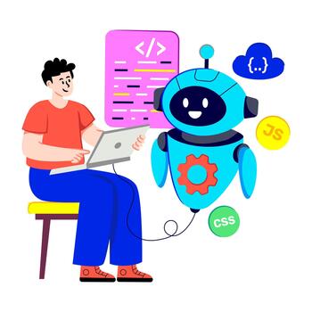 único diseño ilustración de ai desarrollador vector