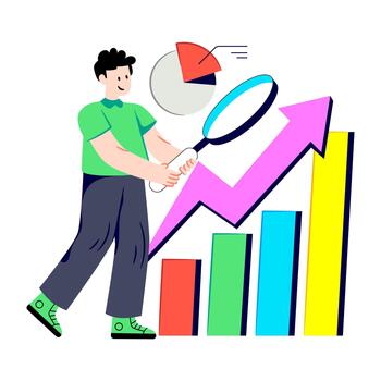 A unique design illustration of data analysis vector