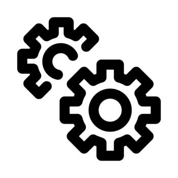 Gear icon. Modern line icon design with professional minimal styling crafted for settings, engineering, mechanics, technology, and tools concepts vector