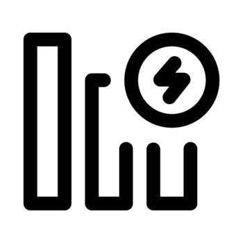 Energy consumption icon. Modern line icon design with professional minimal styling crafted for power usage, efficiency, sustainability, and monitoring vector