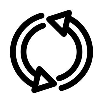 Refresh icon. Modern line icon design with professional minimal styling crafted for reload, update, sync, reset, and system management concepts vector