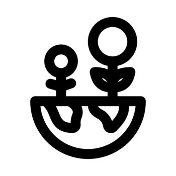 Ecology system icon. Modern line icon design with professional minimal styling crafted for environment, sustainability, nature, and ecosystem concepts vector