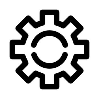 Setting reset icon. Modern line icon design with professional minimal styling crafted for configuration, system, preferences, adjustment, and control concepts vector