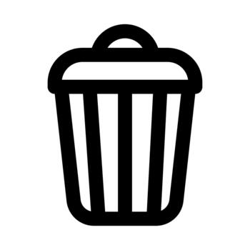 Trash bin icon. Modern line icon design with professional minimal styling crafted for waste management, recycling, disposal, a vector